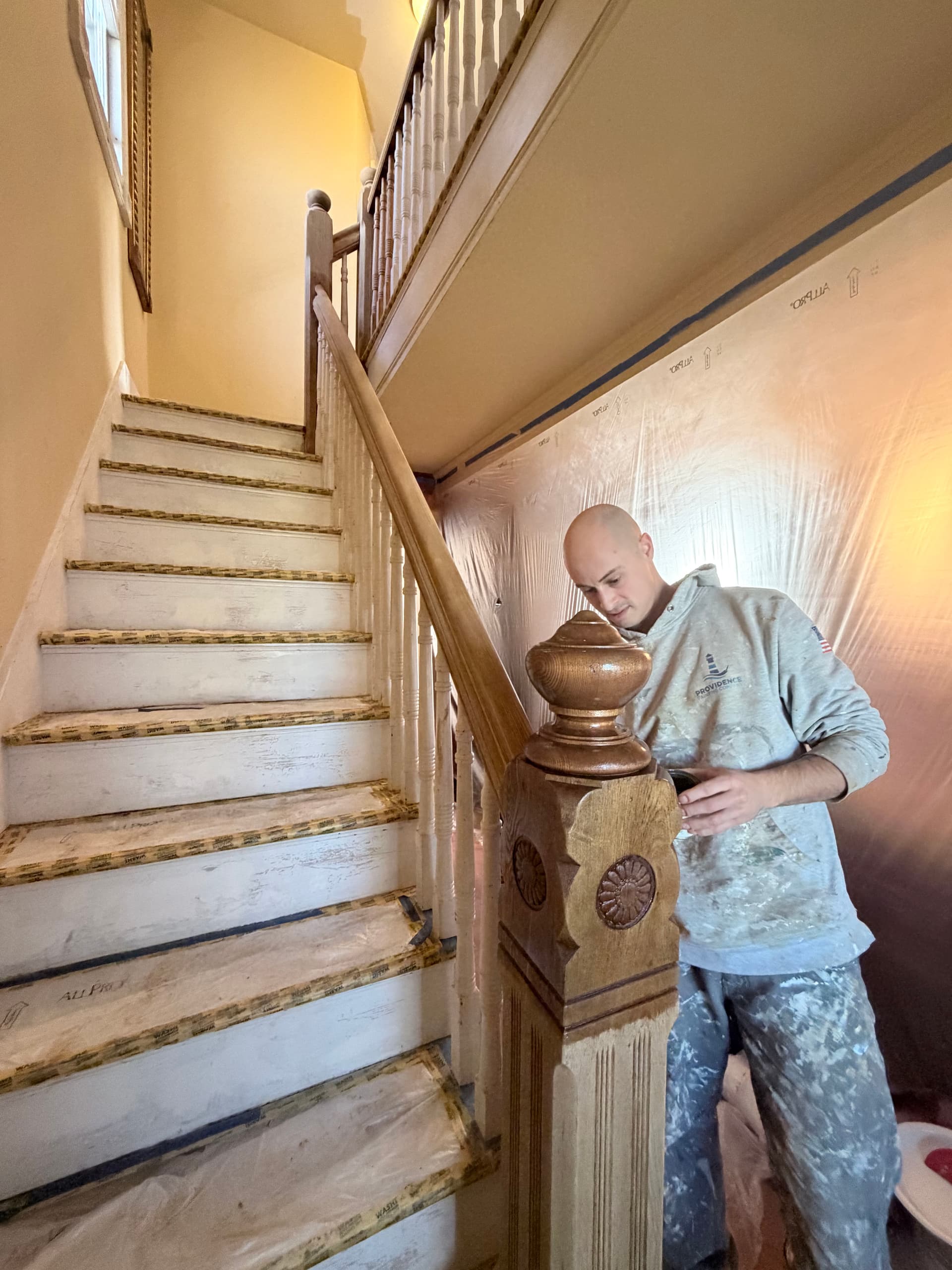 Gallery photos for East Haven Staircase Transformation with Providence Painting: Image #2