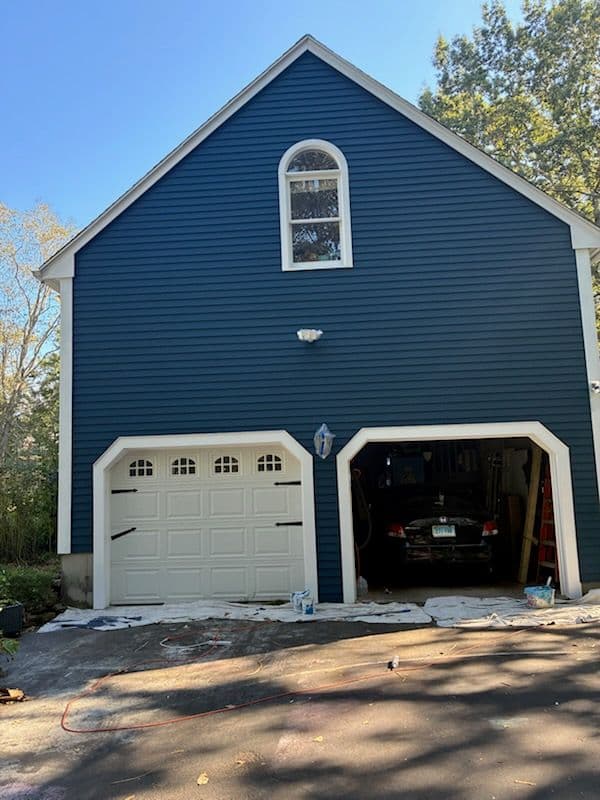 Gallery photos for Navy Blue Siding and Trim Transformation in Guilford: Image #1