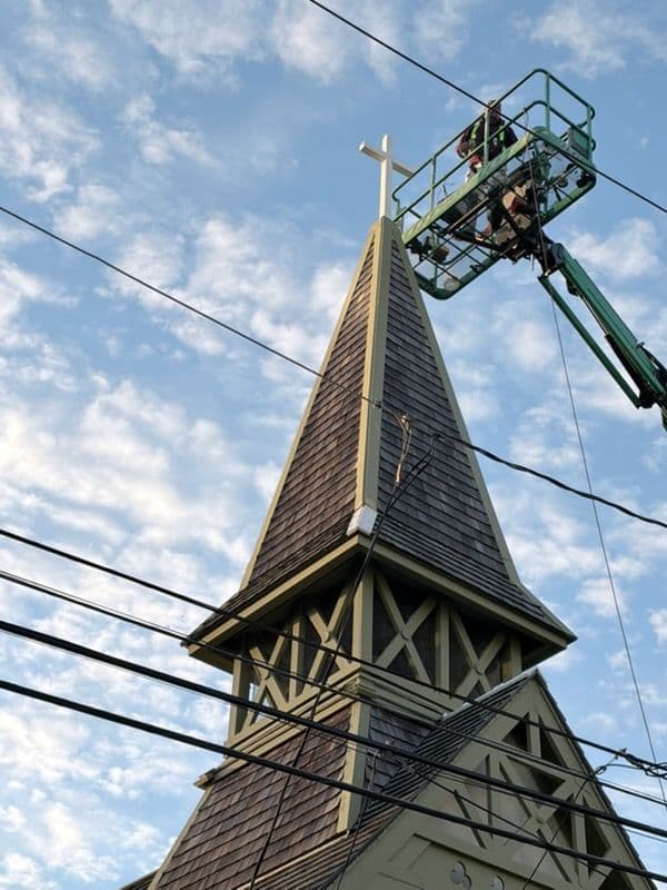 Gallery photos for Refreshing Shortbeach Union Church's Iconic Steeple: Image #2