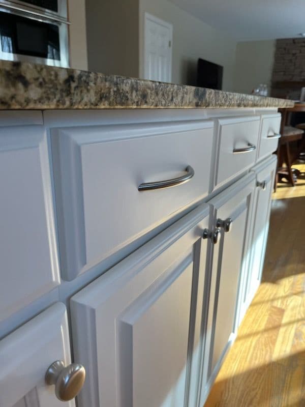 Cabinet Island Refinishing